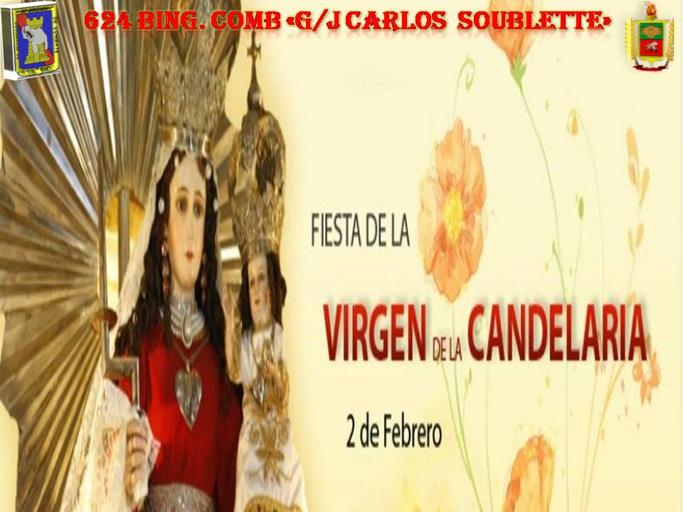 #02Feb Llenos de fe y esperanza celebramos junto al pueblo venezolano el Día de la Virgen de la Candelaria o Nuestra Señora de Candelaria. Te imploramos por nuestra Protección. <a href="/EJB_6TOCING/">6to Cuerpo de Ingenieros</a> <a href="/62BRINGURDANETA/">62 Brigada de Ingenieros</a> <a href="/EJB_624BING/">624 Bing Soublette</a>