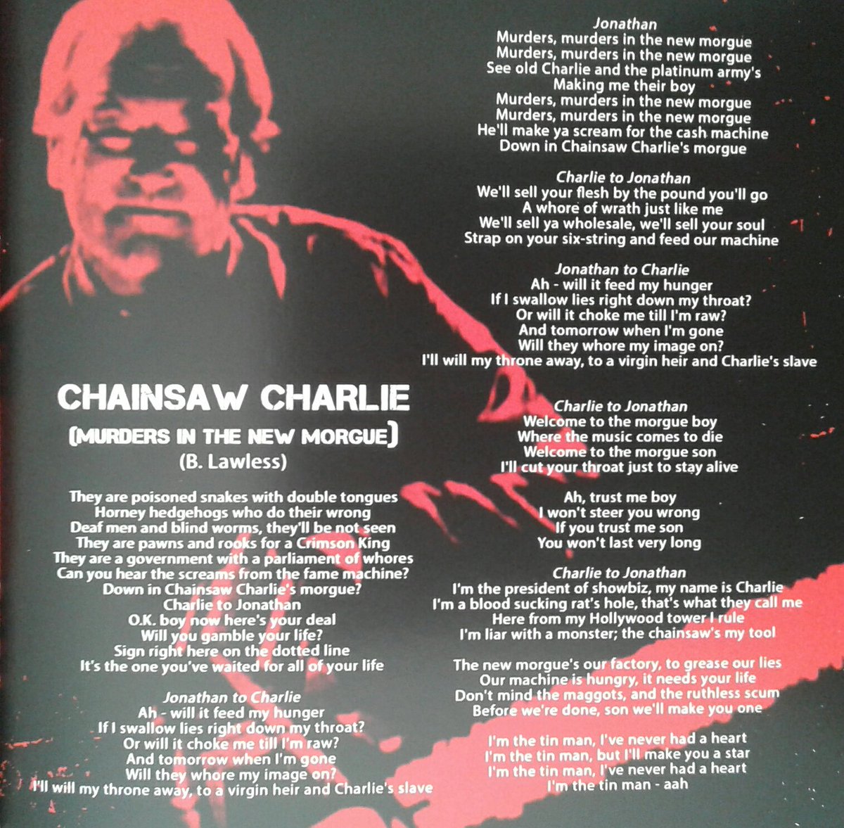 WaspFanClub's tweet photo. W.A.S.P. REIDOLIZED
CHAINSAW CHARLIE lyrics
#wasp #ReIdolized #CI25 #CI26
#ReIdolizationDay @Waspofficial
#ChainsawCharlie https://t.co/SSDGOGmbGw
