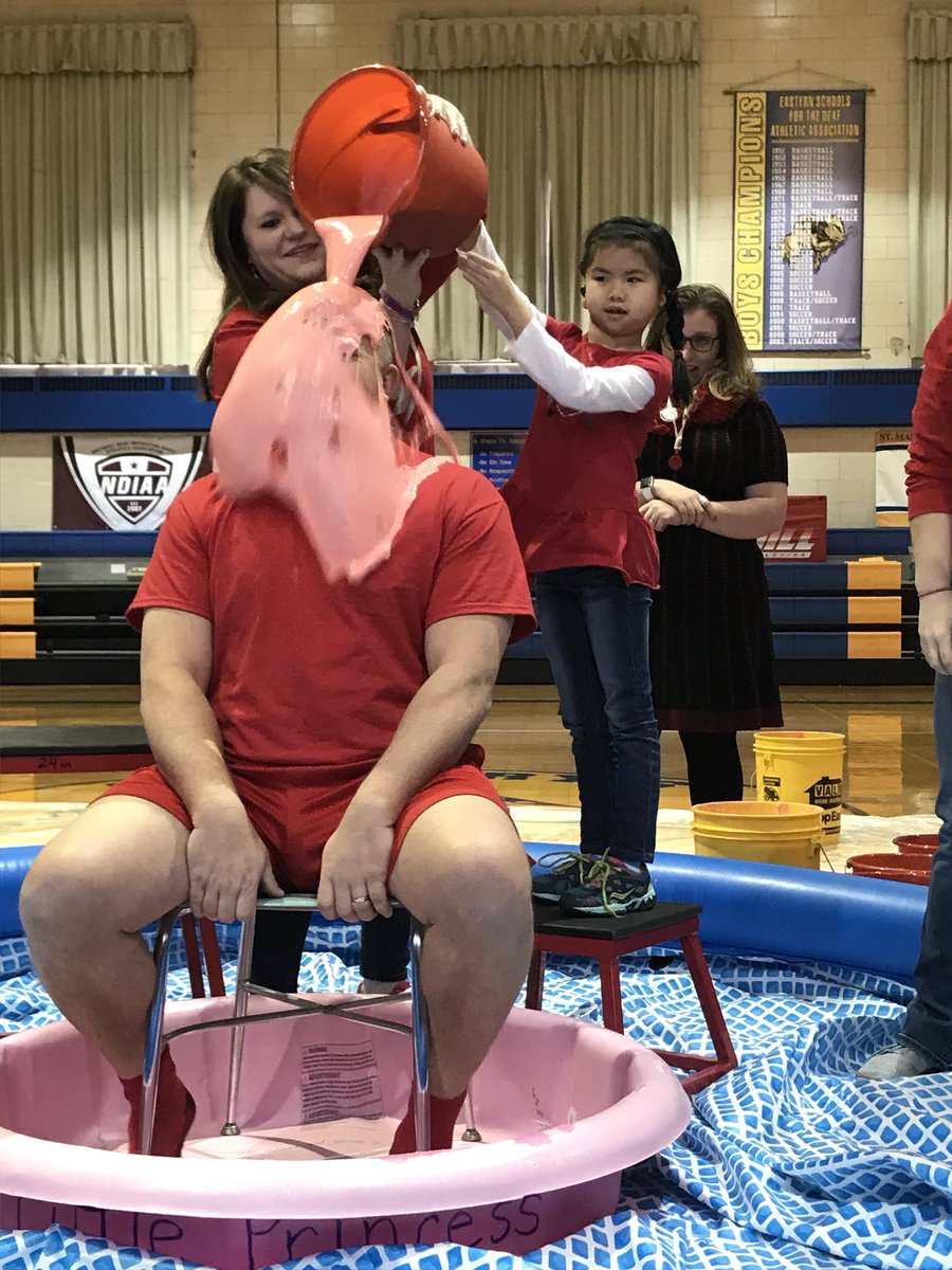 SMSDBuffalo's tweet photo. Athletic Director Jim Carmody gets slimed as part of SMSD #GoRedForWomen as part of our efforts to help fight heart disease! @4201Schools #SMSDpride https://t.co/i89Qc1zAjm