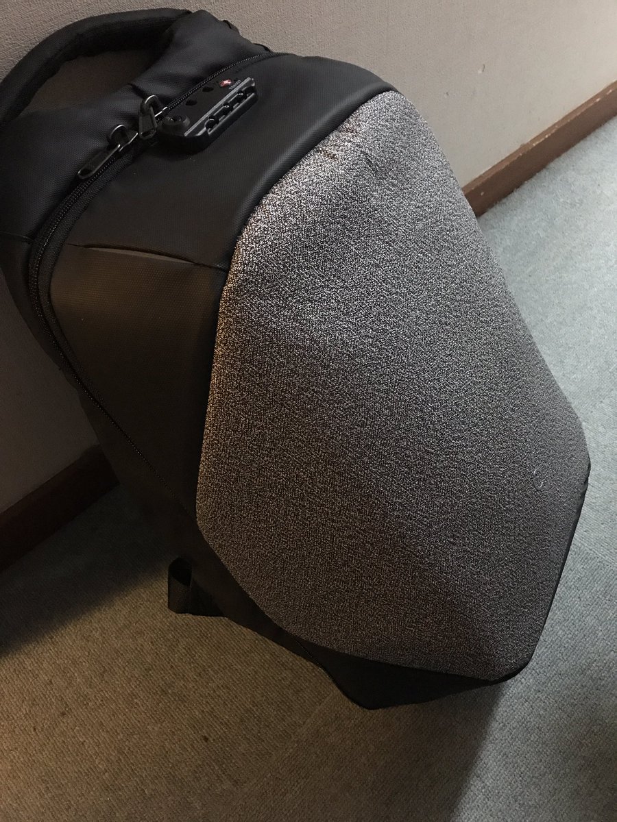 tarnya999's tweet image. すごくスマートなリュックが届いた
これからはこれで東京さいぐべ
防犯能力は高いわ 防刃だわ おまけにUSBが刺さってスマフォ充電できるわ
ノパソもタブレットも入れやすいわで最高です #ClickPackPro