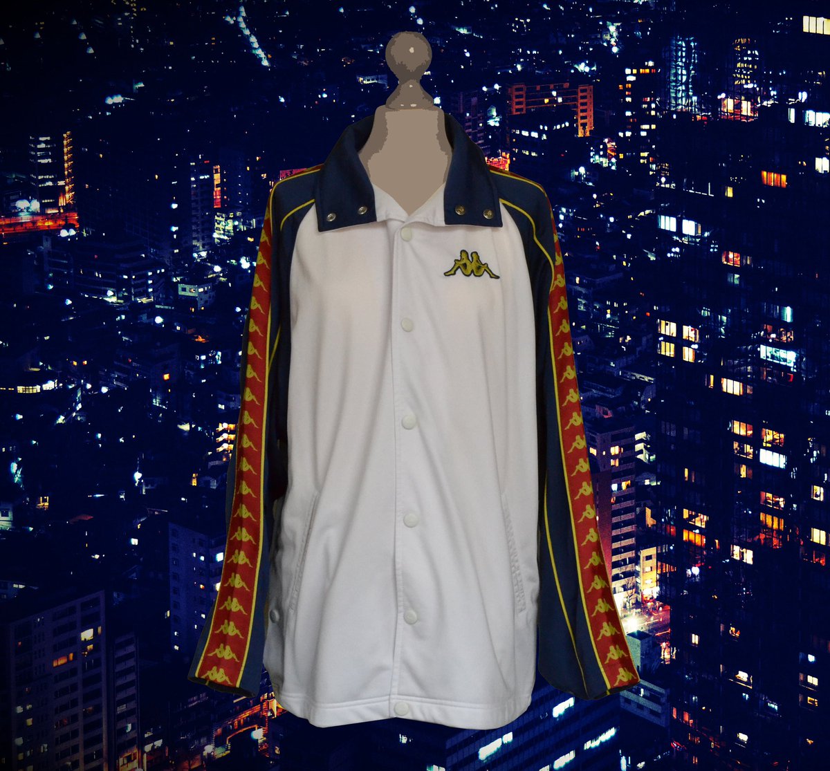 ChromaticFunkVC's tweet photo. Vintage Kappa

#Kappa #White #Navy #Yellow #Authentic #Vintage #90s #Unisex #Parka #Tracksuit #Full #Popper #Snap #Button #Orange #Stripe #KappaLogo #LongSleeve #Coat #etsy #clothing #jacket #housewarming #snapback #vintagecoat #kappacoat #vintagebrand https://t.co/pGTwVbrdtz https://t.co/Pv9y6bgHdC