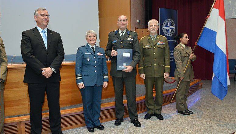 NATO_DefCollege's tweet photo. #SC131 @NATO and Partners' future leaders graduate at the @NATO_DefCollege with @NDC_CMDT LGen Whitecross and @CMC_NATO Gen Pavel #education + #research + #outreach = #WeAreNATO #StrongerTogether
https://t.co/Y8yZc64TM6 https://t.co/ksZSc6KvDY