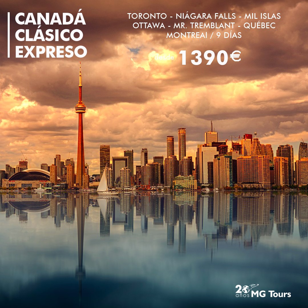 MGToursSpain's tweet photo. CÁNADA CLÁSICO EXPRESO | CIRCUITO. Viaja a #Canadá para descubrir la belleza de la costa este del país. #NiágaraFalls, #MilIslas, #Ottawa, #Toronto, #Quebec, #Montreal, #MrTremblant. Descubre el itinerario completo y las salidas garantizadas 2018/2019→ https://t.co/ygjzPONKq6 https://t.co/P0NsaubnOV