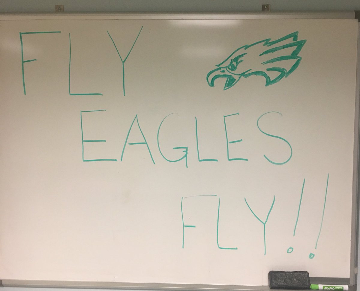 everestcrm's tweet photo. At our office today...smallest pep rally ever @Eagles https://t.co/Am4nIswCUl