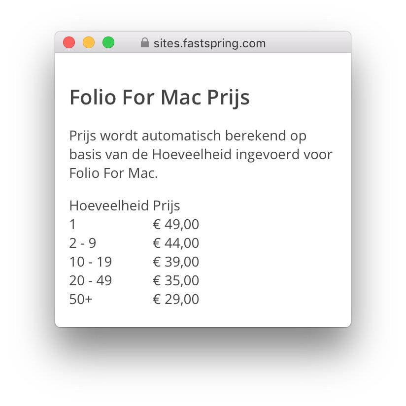FolioForMac's tweet photo. @RedDolan We have some volume discount setup (screenshot is in Dutch sorry) let us know if you need more info. Thanks! https://t.co/fj4zB8tGfS