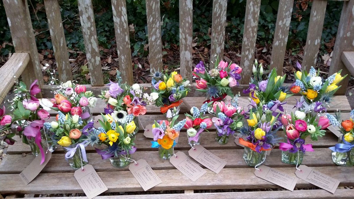 wildnchicflower's tweet photo. We're all ready for the Vintage &amp; Very Nice Market Bazaar in Chichester tomorrow.  See below for a selection of our posies, pure joyful bundles of spring!
Do come along and treat yourself or someone special. https://t.co/a0fMNKI8JE