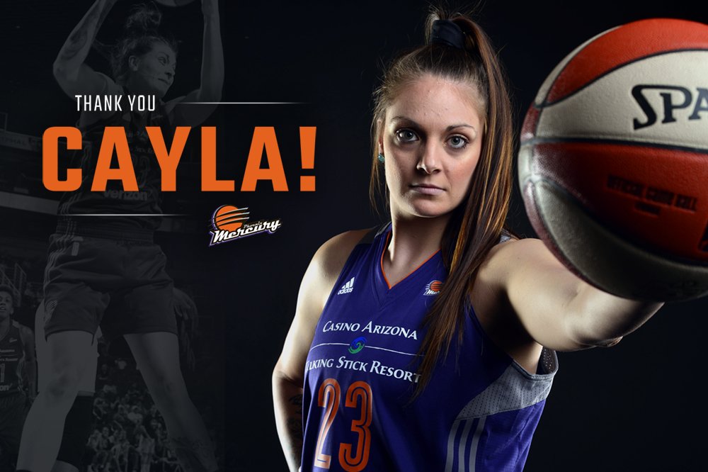 PhoenixMercury's tweet photo. Good luck in Connecticut, Cayla! Thank you for everything. https://t.co/k74JkKwfGP