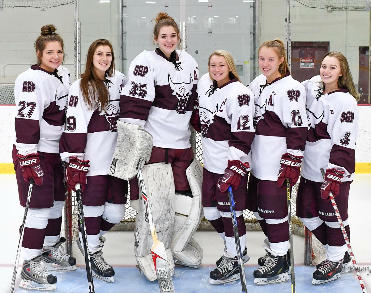 SSPGirlsHockey's tweet photo. IT’S SENIOR NIGHT‼️

Proctor/Hermantown visits tonight as we celebrate our 6 AWESOME seniors! SPECIAL group of girls!

19 @bdeering1912 
12 @MackennaEmery 
35 @KaityMckenzie35 
13 @kklaustermeier1 
3  @averynewt 
27 @katlyn_triviski 

⌚️JV @ 5
⌚️Varsity @ 7 

#PackerNation https://t.co/Oxvs5MCIMC
