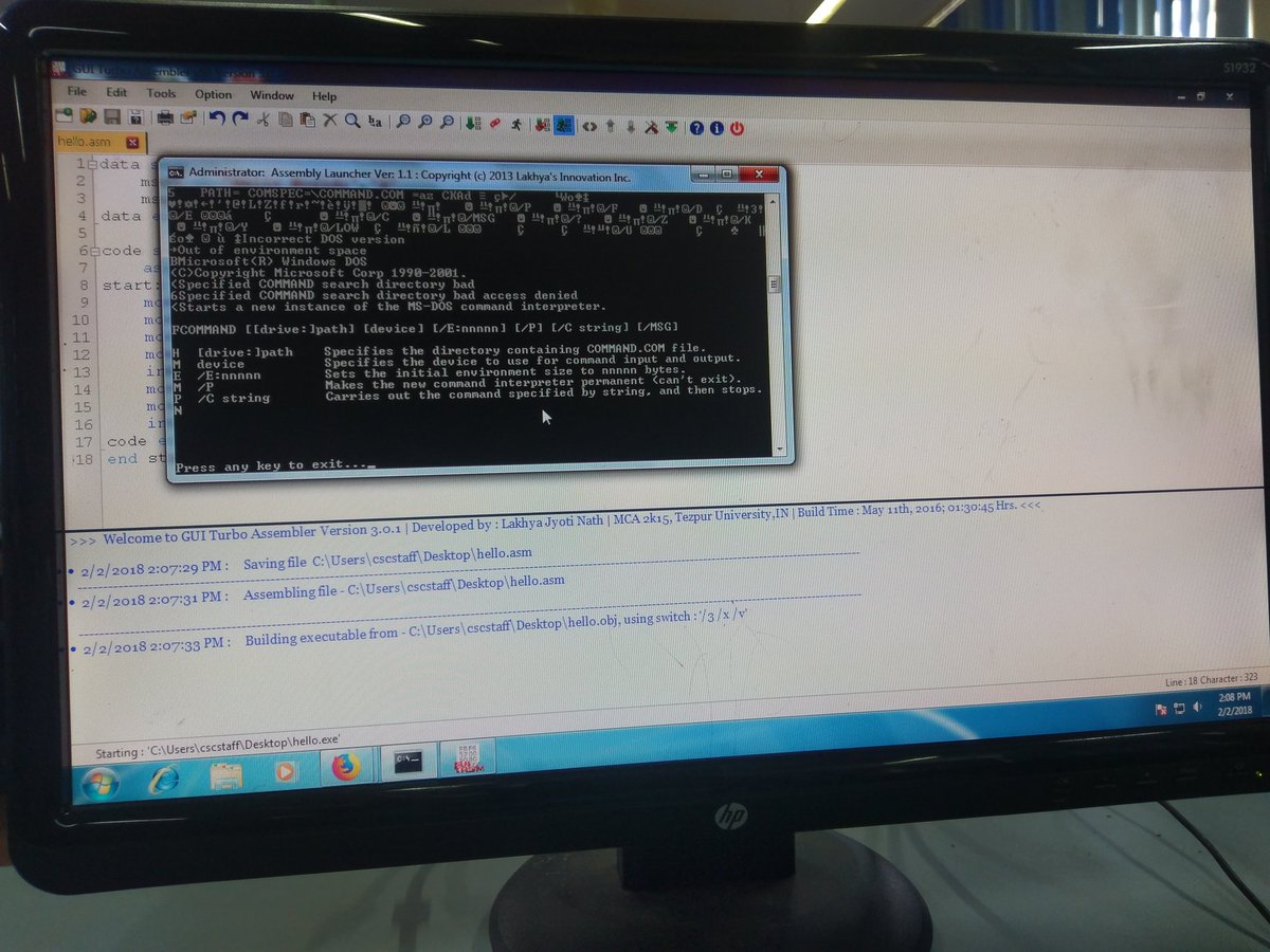 muaz_niwas's tweet photo. They are teaching us #assembly. I feel like a #low_level programmer now. 😂😂😂 https://t.co/Y1YpTM9snp