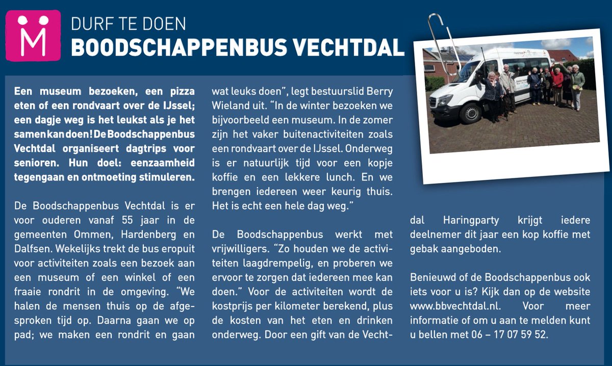 SamenDoenTeam's tweet photo. Doet u de volgende keer mee? Gezellig samen met anderen op stap, is de boodschap! Speciaal voor #senioren uit de gemeente #ommen #hardenberg en #dalfsen. https://t.co/3e7OdDlchb