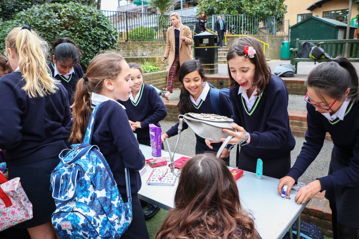 WimbledonHigh's tweet photo. Face-painting, lucky dip &amp; throwing pies at teachers! Just a few of the fun activities that happened during lunchtime today, organised by 7G, and all in aid of raising money for charity! #KindnessWHS #MakingTheWorldClevererWHS #Year7WHS @Head_WHS @charities_whs https://t.co/7xUjPcOOzj