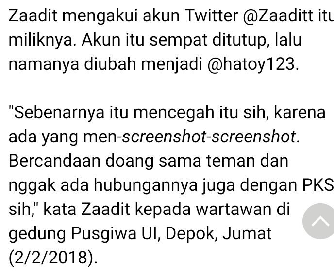 ObralCangkem's tweet photo. Kalaw memang si Ketua BEM UI itu gentleman kenapa takut sampe ganti nama akun dari @Zaaditt 👉 @hatoy123 #KartuKuningJokowi https://t.co/2DYfiG3DY4