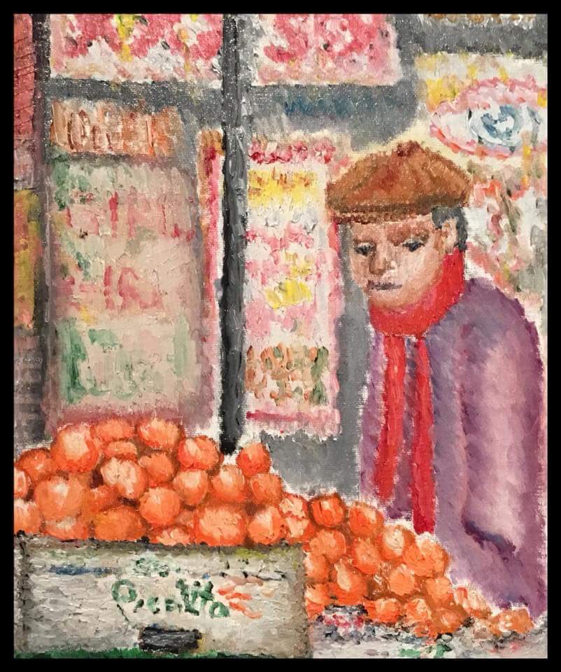 Greengrocer in Soho - oil #soho #London #grocery #oilpainting #londonart