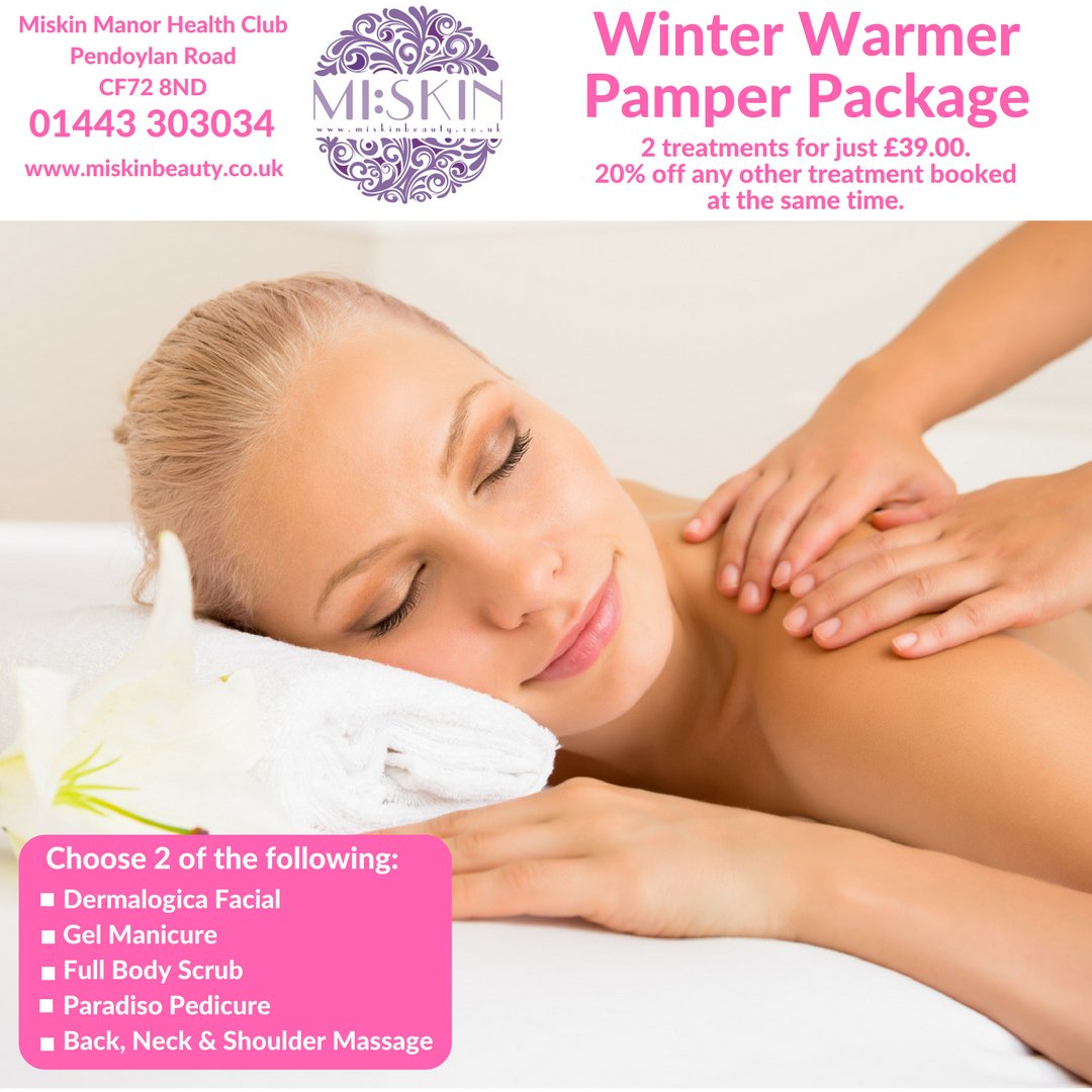 It's cold outside! Why not treat yourself to the Winter Warmer pamper package. 2 treatments for just £39.00. Receive a massive 20% off any other treatment booked at the same time!