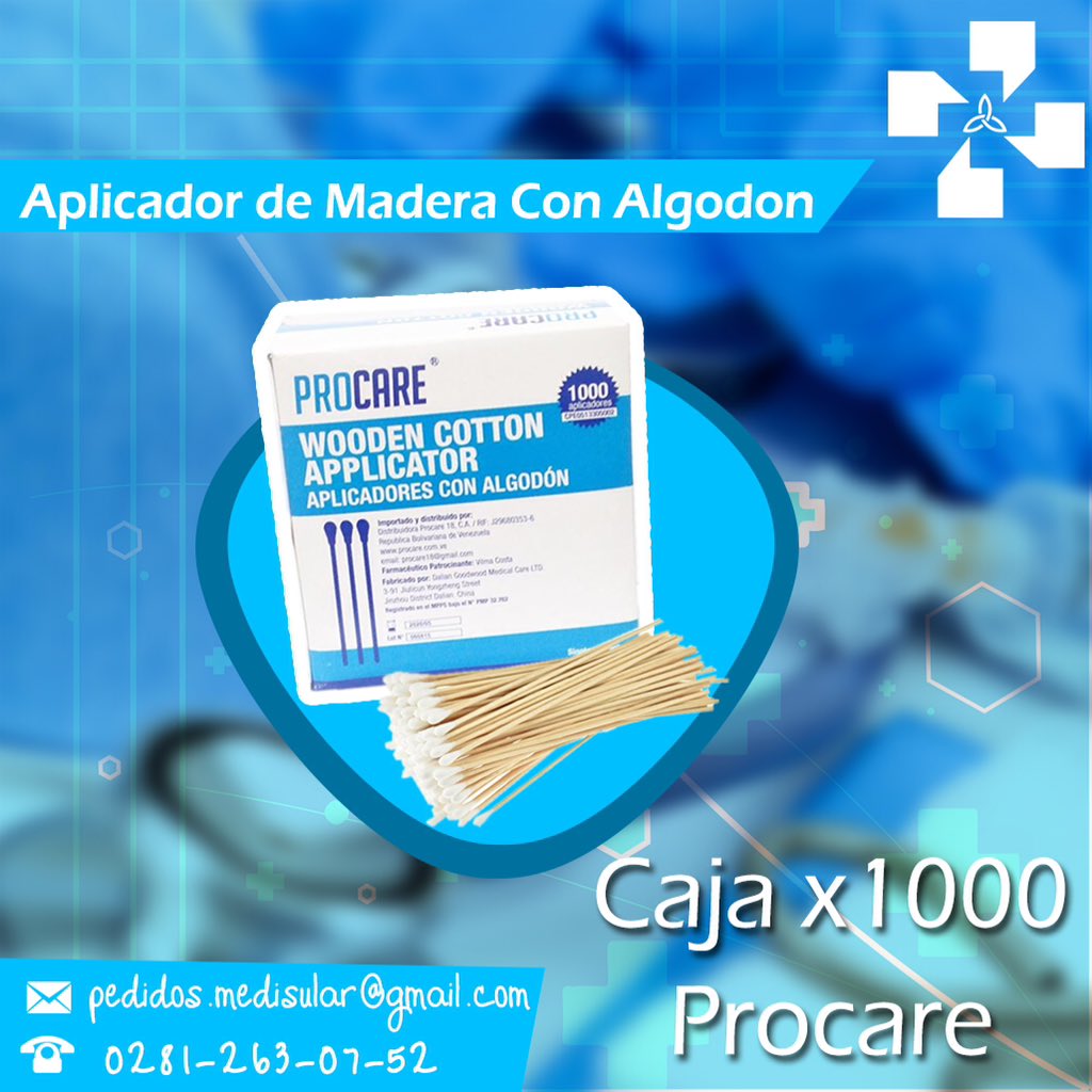 CMedinsular's tweet photo. Aplicador de Madera Con Algodón 
Und.vta Caja x 1000
Marca Porcare 
Para mayor inforamcion
📧pedidos.medinsular@gmail.com
☎️0281-263-0752
#Salud #InsumosMedicos  #PuertoLaCruz #Lecheria #Barcelona #Anzoategui #Venezuela # Cmedinsular https://t.co/8q90lnApSm