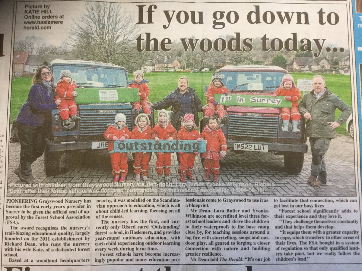 GrayswdNursery's tweet photo. So excited to receive our Forest School Recognised Provider status @FSAForestSchool 
Thanks #BagsofHelp @Tesco_SouthEast @groundworkuk https://t.co/lfsD6XEWTZ
