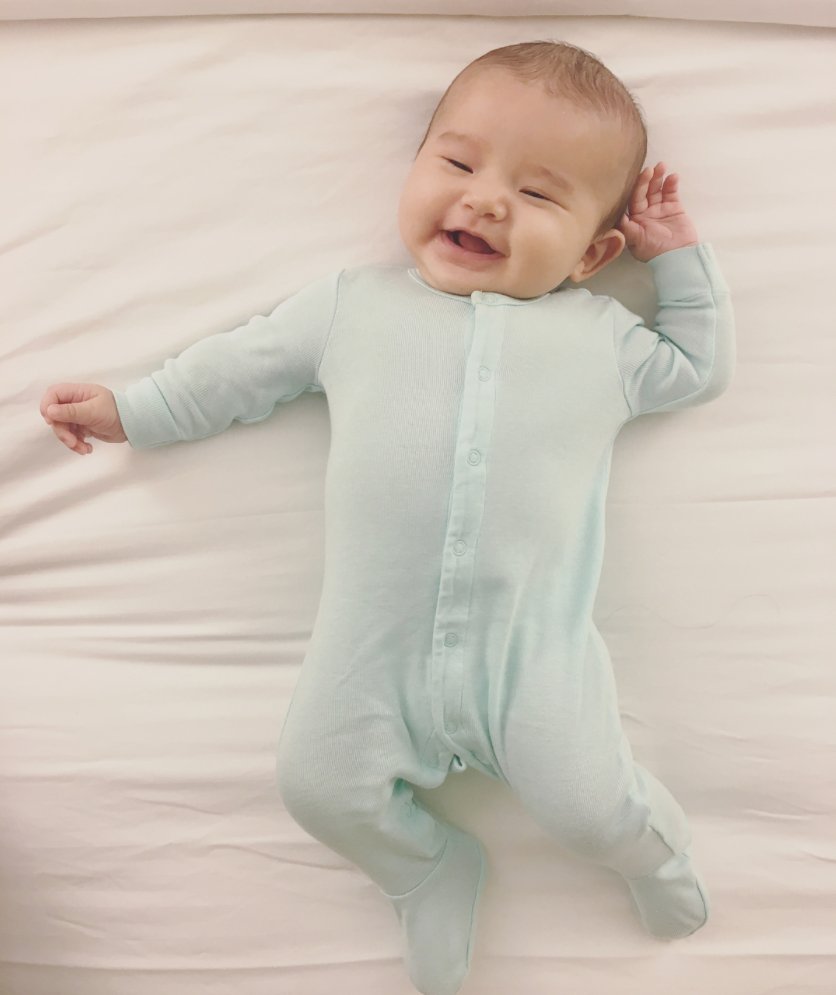 Primarydotcom's tweet photo. It's that minty fresh Baby Face Friday feeling! Photo cred: Yeni Featuring: the zip footie in mint (To be featured, tag us in your photos with hashtags #babyfacefriday and #yesprimary for permission to repost!) https://t.co/vh495mP0ji