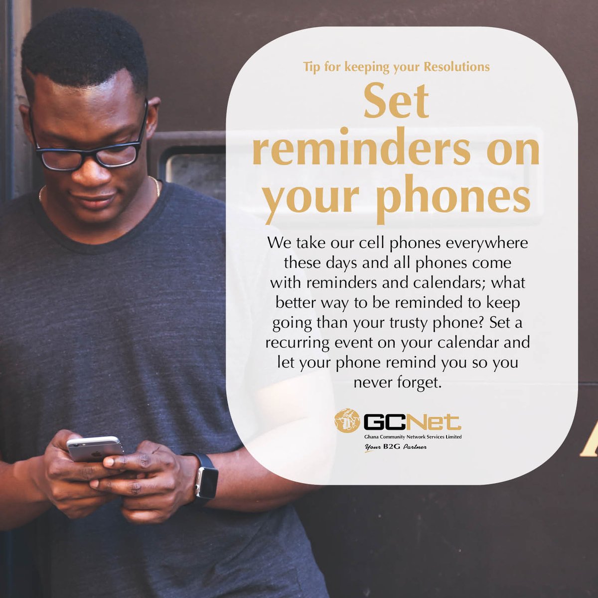 AskGCNet's tweet photo. Set a recurring event on your calendar and let your phone remind you so you never forget. #GCNet #KeepingResolutions https://t.co/emsy4N7iUH