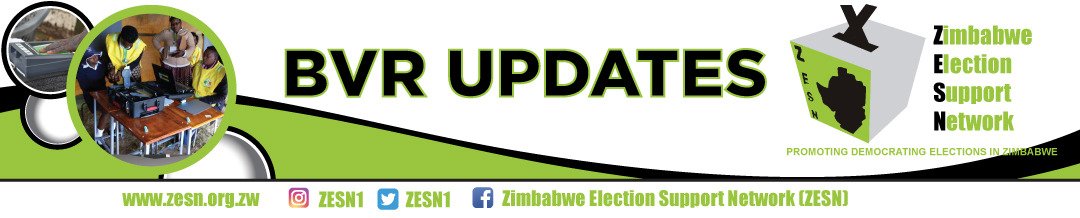 ZESN1's tweet photo. There are 6 days to go before the conclusion of the BVR Mop up exercise, ZESN is observing the process. Here is this week's BVR update based on static & mobile observers across the country https://t.co/G6GydjxGRB #BVRZW @OpenParlyZw @WCOZIMBABWE @kubatana @capitalkfm @RindaiVava https://t.co/yamSA11jFq
