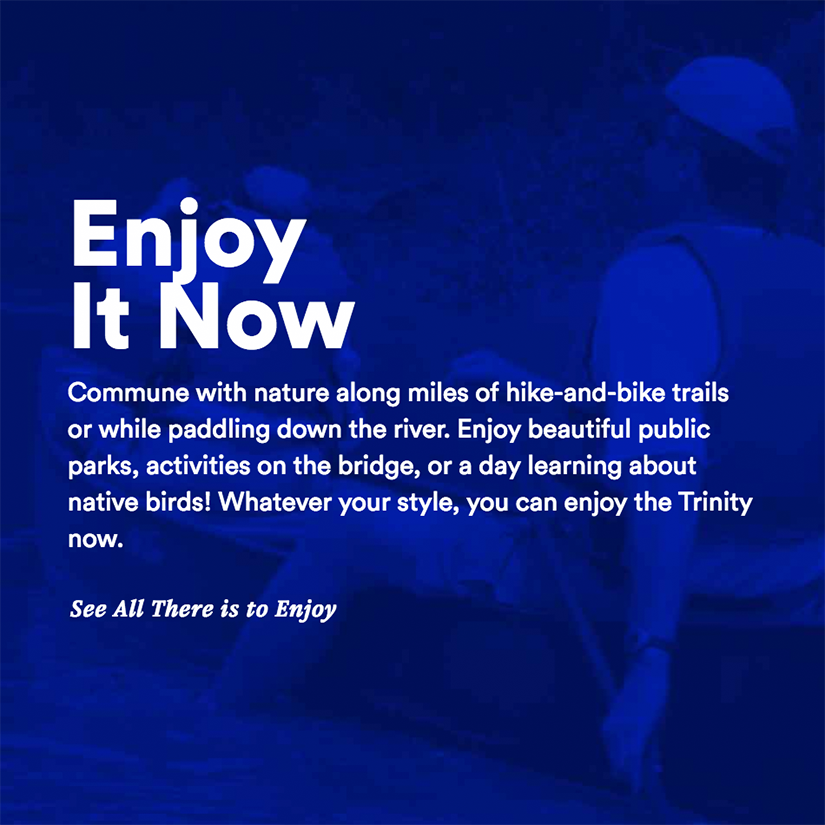 trinityparkc's tweet photo. Our new website’s event page, https://t.co/71RaiqkCWf, lets you know what events are happening so you can enjoy Our River now. Check it often to find out about what’s coming up soon! #trinityparkconservancy #reimagineourriver https://t.co/bqSEwwKkYc