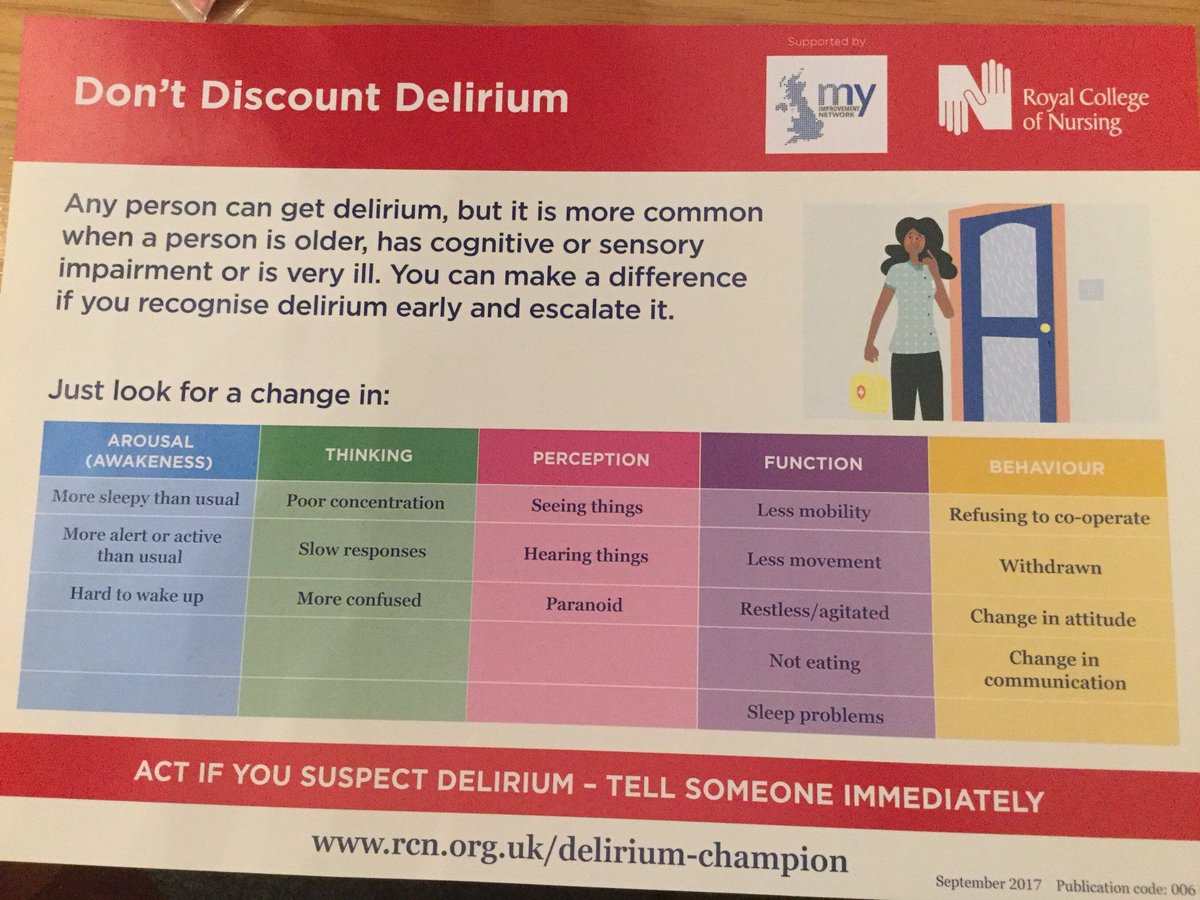 EDA_delirium's tweet photo. 'Don't discount delirium'! @RCNOPF showcasing the simple steps we can make to detect #delirium https://t.co/GLQ3IAbqqS #deliriumresearch #nurses https://t.co/UkB2fatiPS