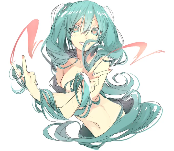 ツインテールクイーンミクさん(遅刻) #ツインテールの日 