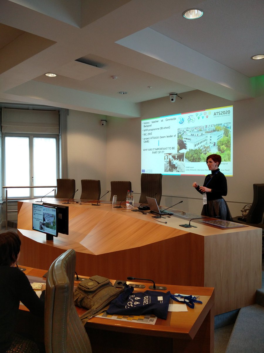 tanjavec's tweet photo. Špela in Urška represent their excellent work in #ATS2020 #ATS2020finalconference @zrss_si https://t.co/llv3H3VwGm