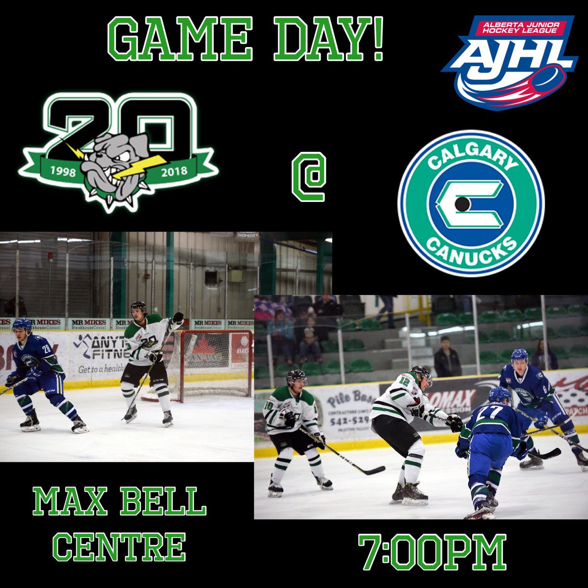 DVThunder's tweet photo. GAME DAY!!!
Thunder head south today to play @Calgary_Canucks tonight at The Max Bell Arena at 7pm.
#LetGOThunder⚡️#Roadtrip #AJHL https://t.co/rfjiPgWD4e