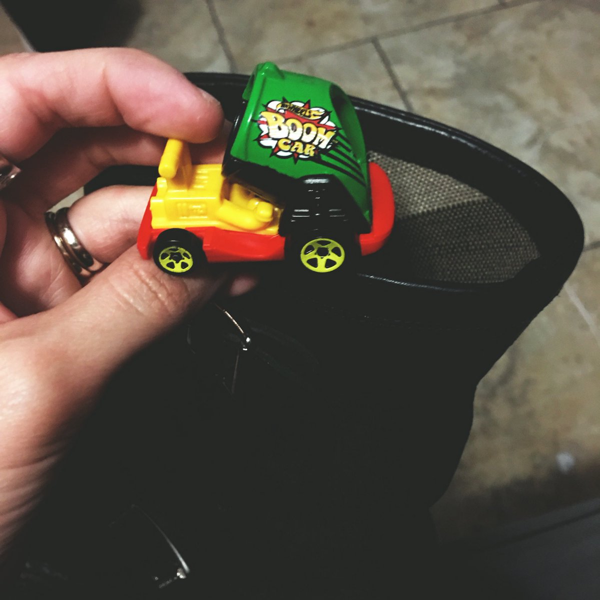 LilithHaunts's tweet photo. Things I find in my boots. #boomcar #hotwheels #lifewithkids https://t.co/nzyOlrn6au