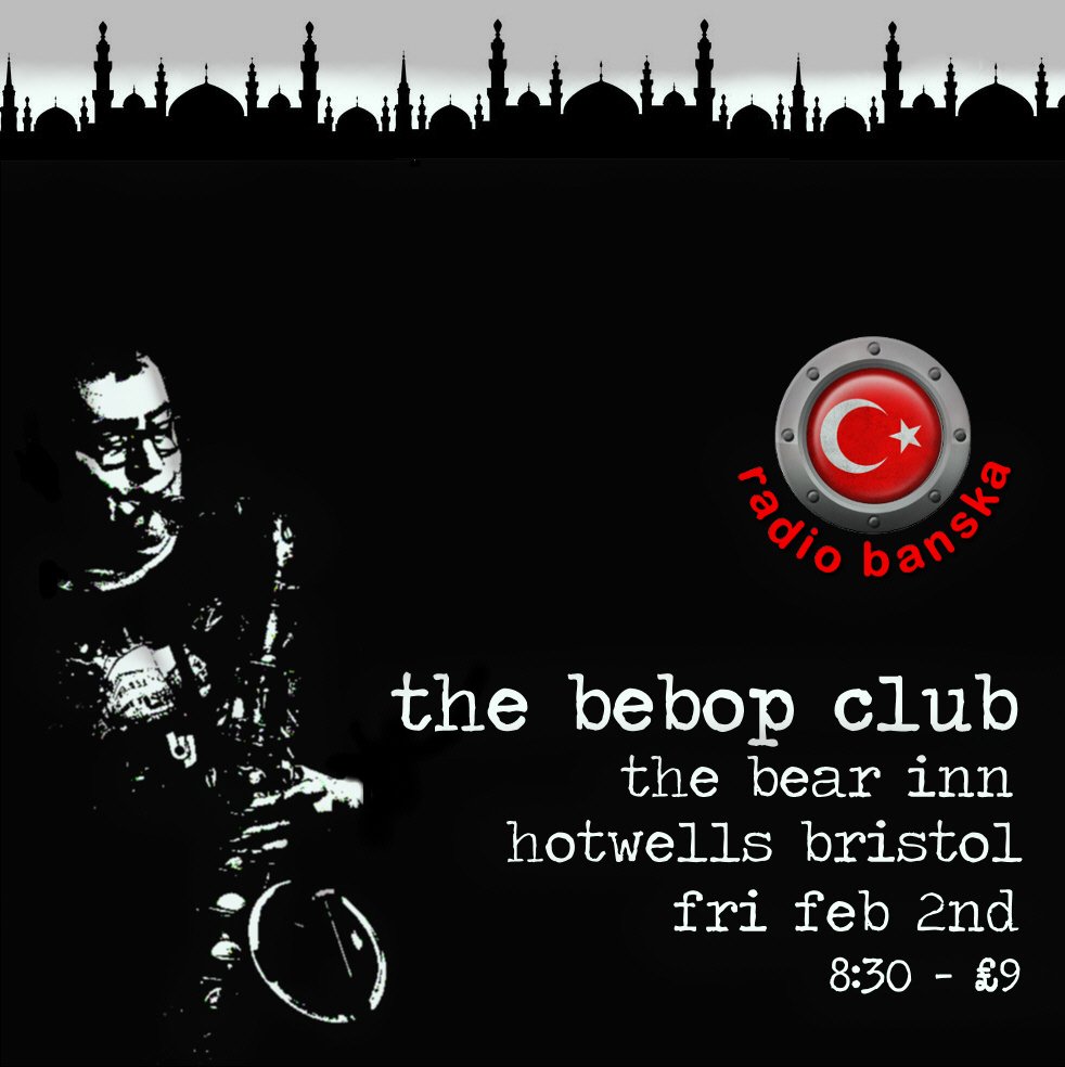 radio banska (@radiobanska) on Twitter photo Radio Banska, featuring <a href="/craigcrofton/">craig crofton</a> - <a href="/TheBeBopClub/">The Be-Bop Club</a> in Hotwells, Bristol this evening at 8:30. Treat yourself to some original jazz full of er, … eastern promise ! Radio Banska, featuring <a href="/craigcrofton/">craig crofton</a> - <a href="/TheBeBopClub/">The Be-Bop Club</a> in Hotwells, Bristol this evening at 8:30. Treat yourself to some original jazz full of er, … eastern promise !