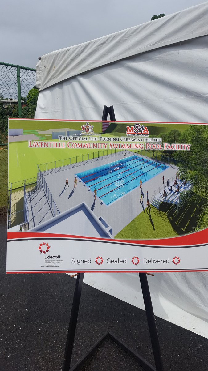 housingtt's tweet photo. A short moment ago, the Minister of Housing and Urban Development @rmitchellsfe delivered opening remarks for this project - Laventille Community Swimming Facility. https://t.co/QprO7Hwf5T