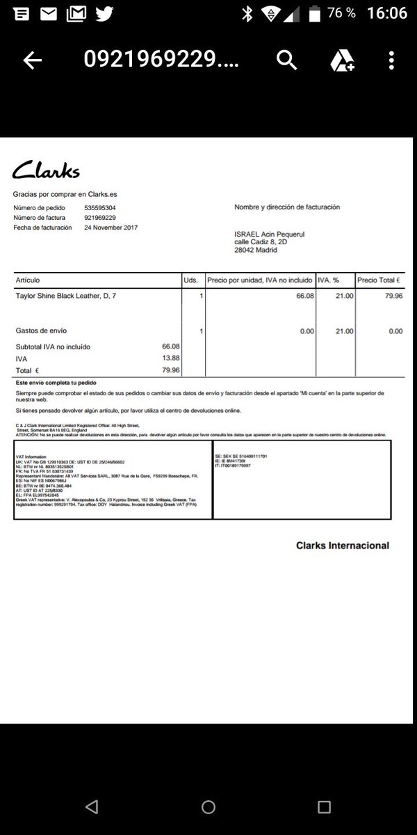 martapeman's tweet photo. @clarkshelp @clarksshoes Thanks for your response. I bought them in your  https://t.co/DiWNMD0DZi u have the receipt.please let me know how to proceed. https://t.co/HuTzSCfgV1