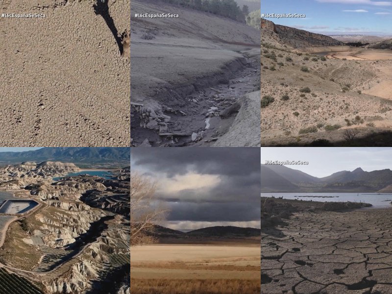 laSextaColumna's tweet photo. Tierra seca, pantanos vacíos... Hoy ha llovido y podemos pensar que todo esto es circunstancial… Pero la realidad es otra. Acabamos de salir del año más cálido y el segundo más seco desde que hay registros.
#l6cEspañaSeSeca https://t.co/lvYbhxN72U https://t.co/GBueKnPnXu