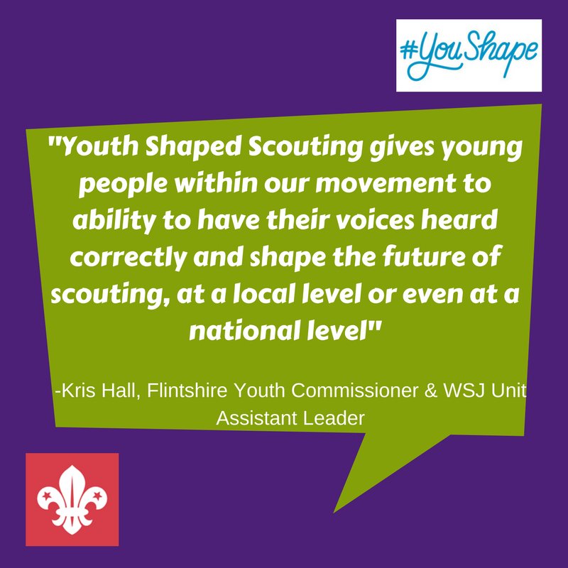 ScoutsCymru's tweet image. Kris, @FlintshireScout Youth Commissioner and @FluffyDragonWSJ Assistant Leader, told us why he thinks Youth Shaped Scouting is vital!

#iscoutcymru #YouShape