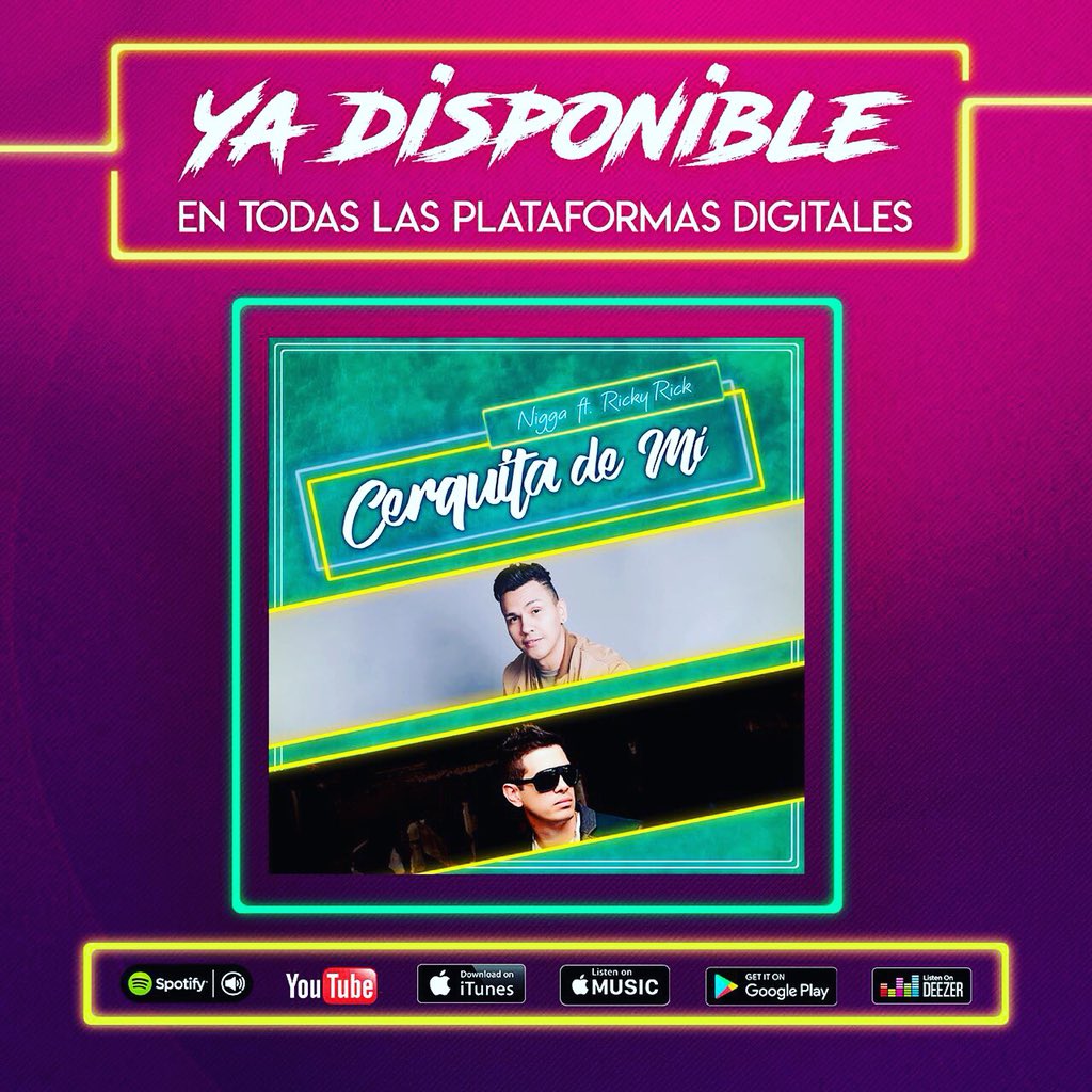 RickyRickMusic's tweet photo. Estamos en todas las plataformas digitales. @flexoficial #CerquitaDeMi https://t.co/vFsWf1l4iL