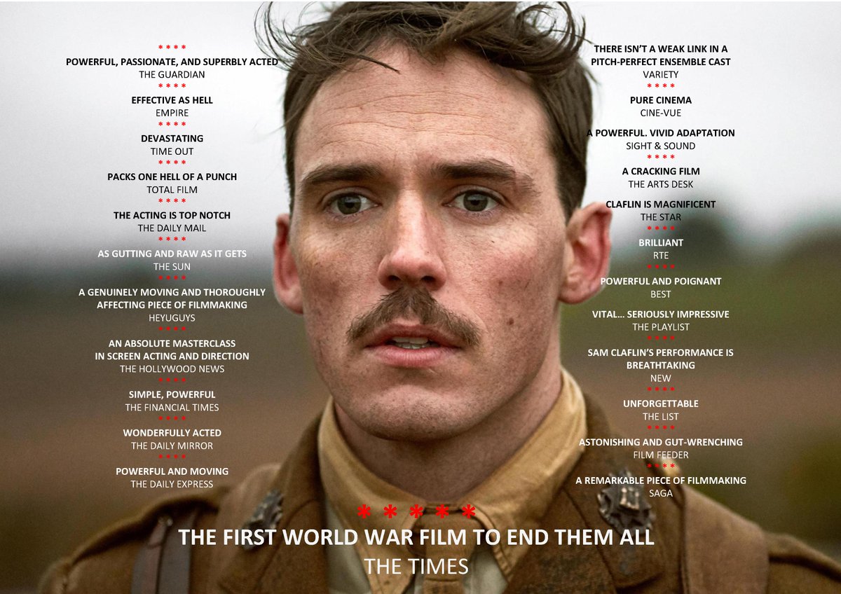 JourneysEnd2017's tweet photo. On the day of release after almost 5 years in the making cast, crew, writer, director, producers, extras, financiers, estates and all those that made this film possible - we salute you. To those who fought in this terrible war - we will never forget you. https://t.co/0lEIjQPYGL