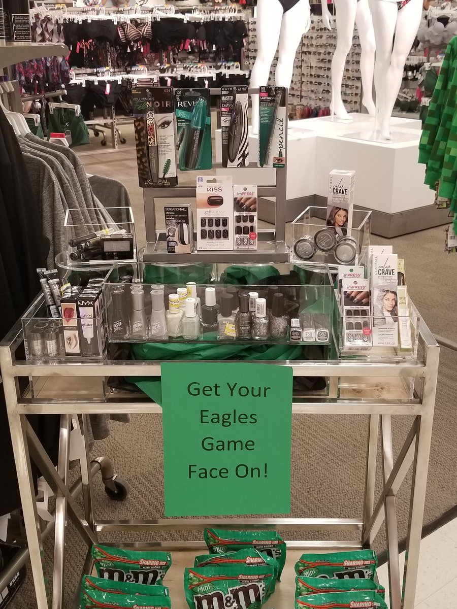 Come get EVERYTHING you need for game day at #targetneshaminy #getyourgamefaceon #eyes #face #nails #hair #makeup #wegotyou #targetstyle #eaglesnation #t1183 @mikesauerTGT #bleedgreen