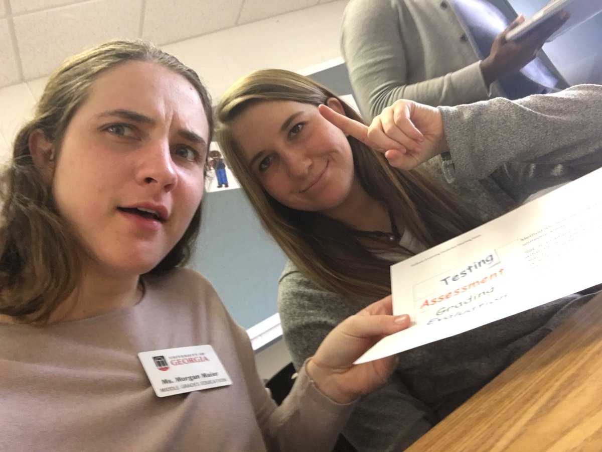 morganmaier8's tweet photo. What better way to start off the class than with a little competition!!! MATCH GAME!!! @GraceErnstUGA  and @morganmaier8 take the 🏆#edmg2019 https://t.co/frH3SwJXZX