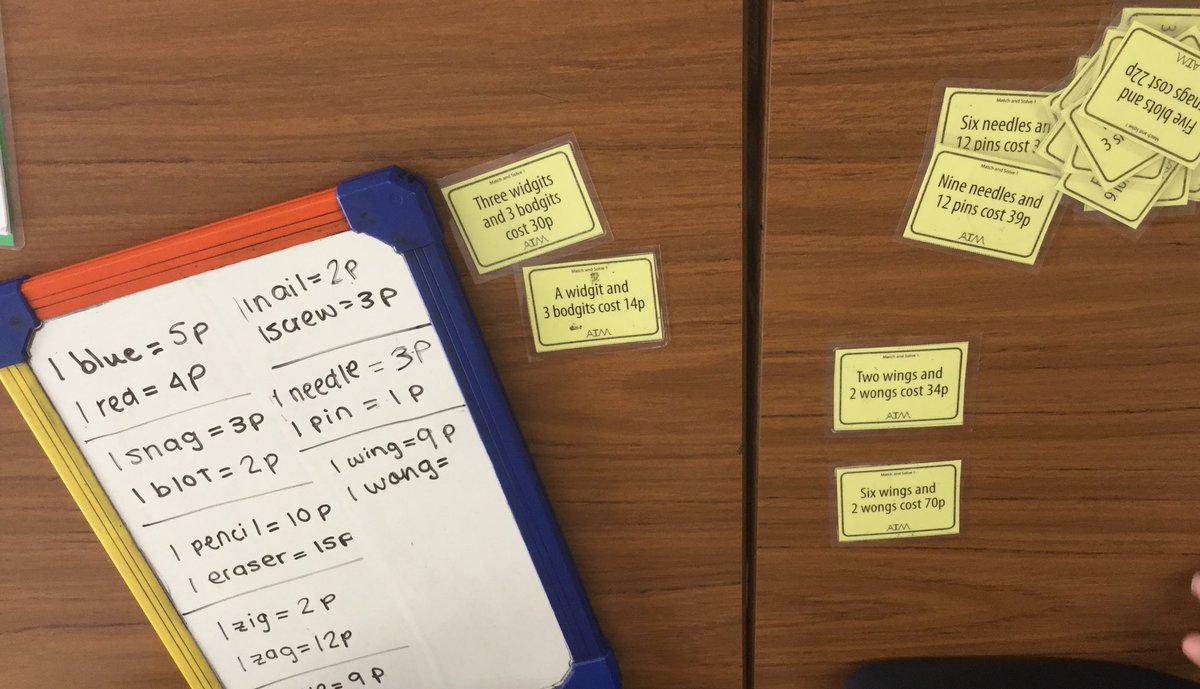 T0nymca's tweet photo. Keeping it simple today - using some nice #SimultaneousEquation match/solve cards from @ATMMathematics #pedagoofriday https://t.co/iJRt8npaTR