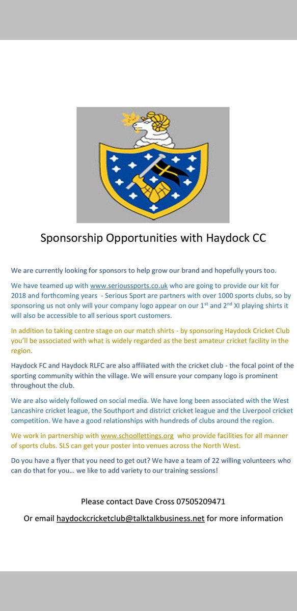 Haydock Cricket Club tweet media