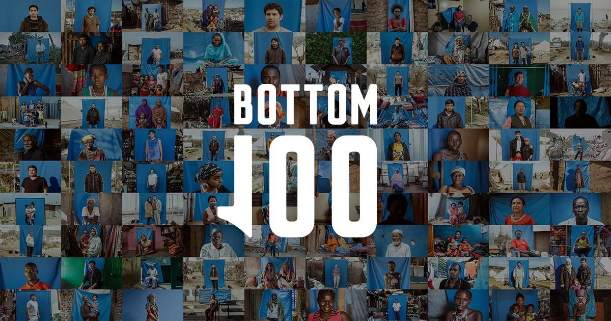 gparzer2's tweet photo. The #Bottom100 These 100 stories represent the many millions around the world who find themselves in #poverty, living in an enduring struggle with little-to-nothing, in the face of adversity from conflict to oppression https://t.co/PPymS08m8j https://t.co/X9SRativw3