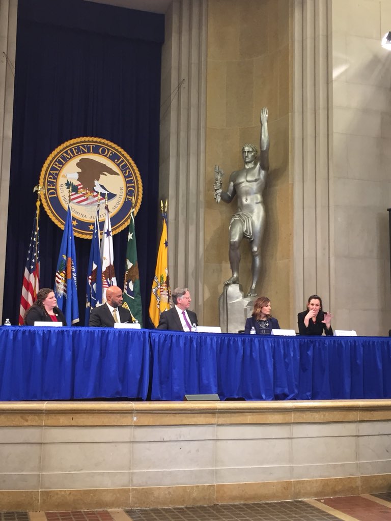 DawnHawkins33's tweet photo. #lawenforcement panel at #dojhumantraffickingaummit very useful. Have come a long way but we still criminalize women who are bought and sold. #moreworkisneeded!! https://t.co/FvjXp4Wt61