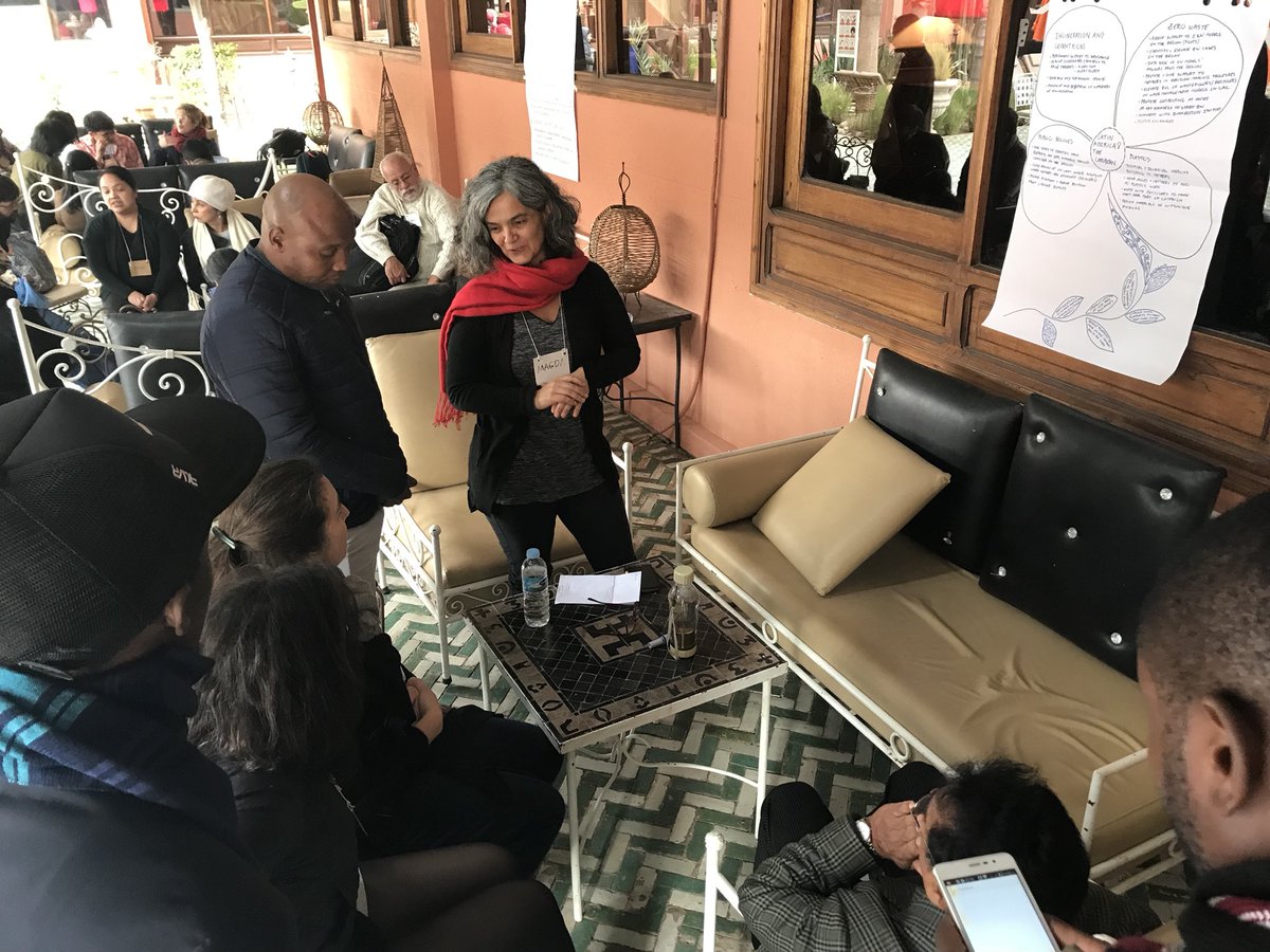ZeroZbel's tweet photo. @ZeroZbel accueille plus de 40 associations environnementales venant des 5 continents, à #Marrakech. Les membres de @GAIAnoburn sont là pour parler de la promotion des approches Zero Déchets à travers le monde
#ZeroWaste #NoIncineration #ZeroZbel https://t.co/sa6aCcGzVu