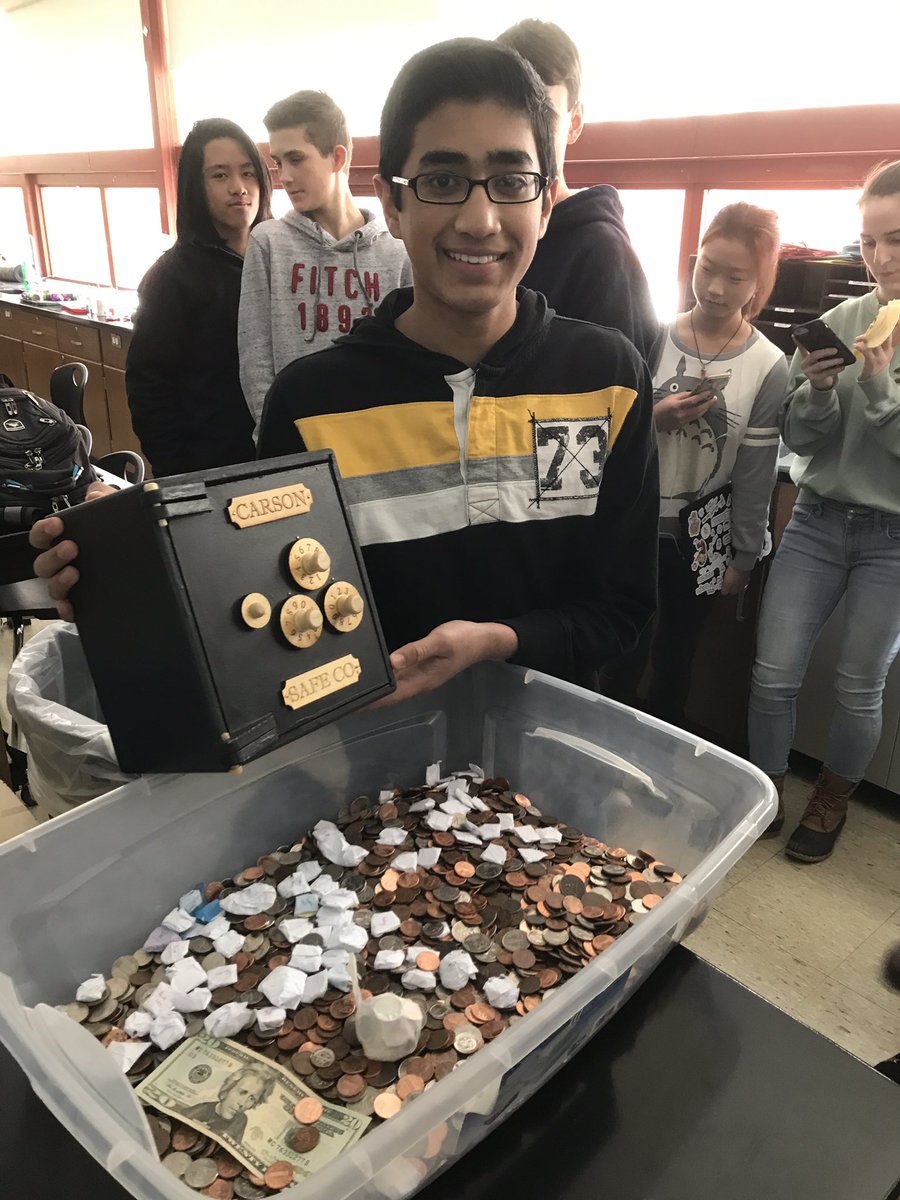 DoctorGalloNA's tweet photo. When your students bring you a breakout box of money for donation delay day... #NASDLearns @NAI_Tigers https://t.co/xe0m9Gu0Vf
