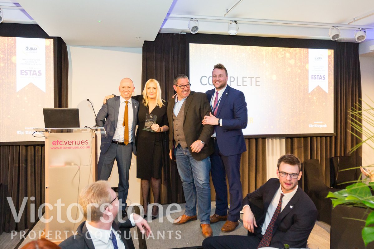 VictorstoneEA's tweet photo. Congratulations to @CompleteTeign Gold Award Winners at the Guild Annual Awards 2018 #Guild2018 #GuildConference2018 #GuildProperty @GuildProperty https://t.co/I9K5XmL2Mw