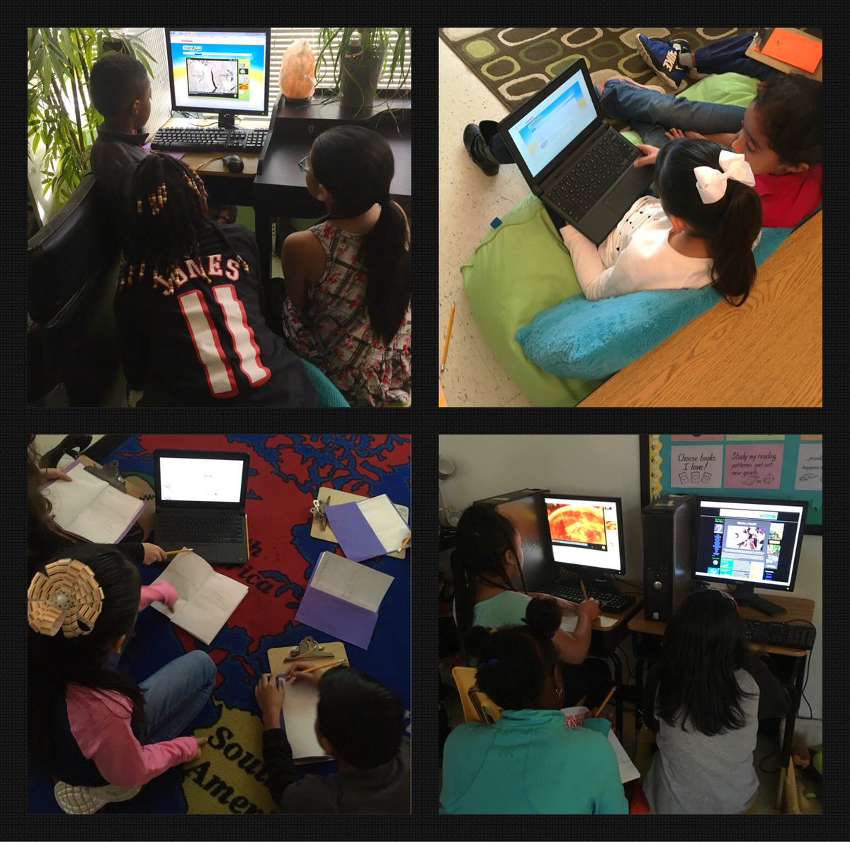 alison_tripp's tweet photo. Web Quest time! Virtual dinosaur digs and fossil formations! We love @OneNoteEDU @Omaishere #journals #dinosaurs #research https://t.co/4yZF73uzuV