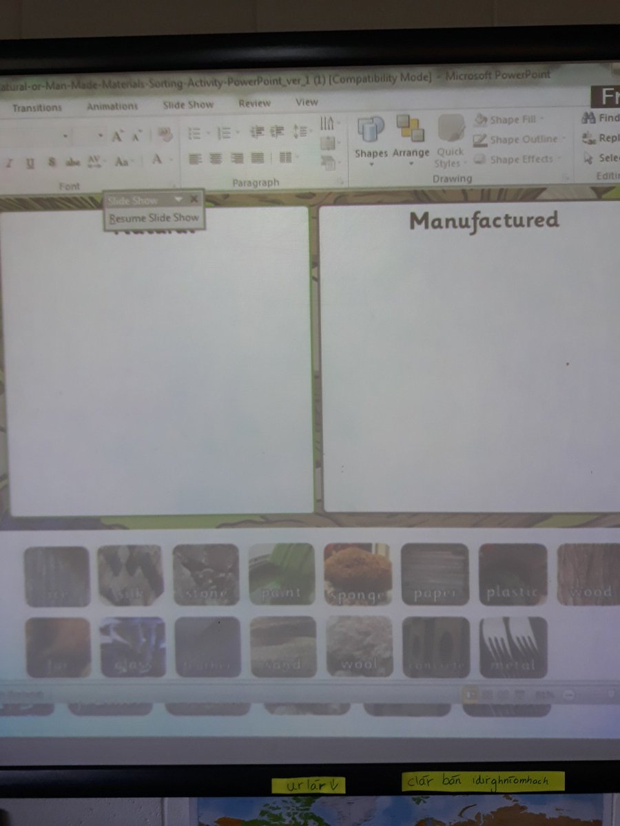 Teach_Mitchell's tweet photo. In science we classified whether items were natural or manufactured. We had interesting discussions to explain why, especially about ice! #science #sese #classifying #sorting #rationalising #reasoning https://t.co/SLVm9dD886