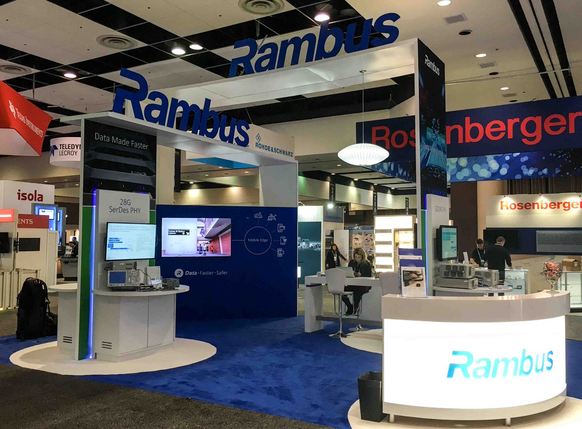 ExhibitHappy's tweet photo. Another great exhibit with @rambusinc at this week's #designcon2018.  Thank you @rambusinc, we appreciate you!

#exhibithappy #exhibit #booth #DesignCon https://t.co/Oshmmd0GXa