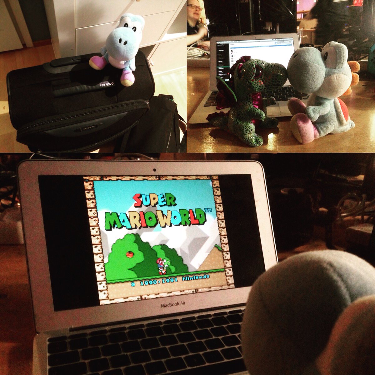 outolint's tweet photo. #yoshi'lla on ollut kiireinen päivä @assemblyparty #supermario #asmparty https://t.co/9rjNF5Gk0t