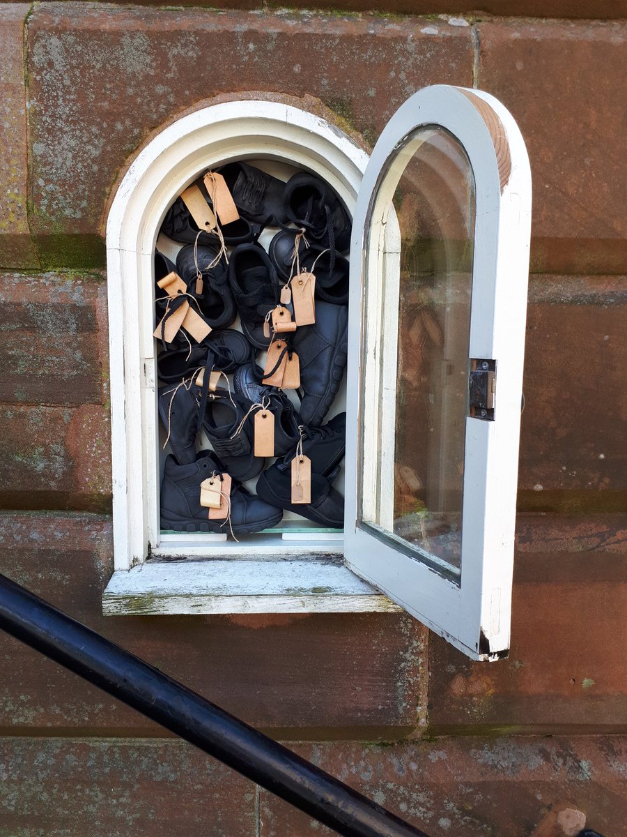 BeaLast's tweet photo. BEA LAST #Artist
www.babyforest. co/bealast
#LostVoices #Emulsion #Graphite on #recycled #babyshoes 2018 #sculpturalpainting #installation
#Niches #Midsteeple #Dumfries @womensart1 @sca_net @baby_forest @WeAreUpland https://t.co/YlRnu1kPFV